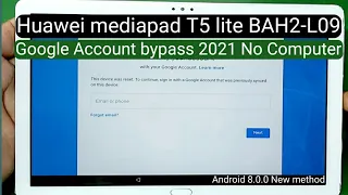 Huawei mediapad T5 lite Google Account bypass 2021 method