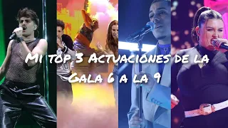 OT2O23/ Mi Top 3 Actuaciones de la Gala 6 a la 9/ Ot2023 #operaciontriunfo