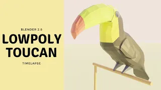 Low Poly Toucan | Blender Timelapse