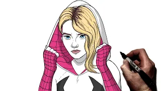 How To Draw Gwen | Step By Step | Spider Man Across The Spiderverse