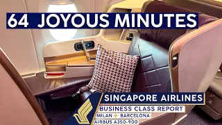 SINGAPORE AIRLINES A350 Business Class 🇮🇹⇢🇪🇸【4K Trip Report Milan to Barcelona】Europe's BEST!