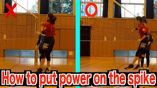 How to put power on the spike！【volleyball】