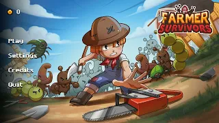 Farmer Survivors - Gameplay [Top down Survival Arena Arcade/Casual/Like Vampire Survivors]