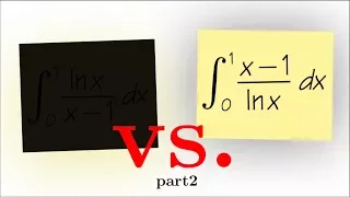 Feynman technique: integral of (x-1)/ln(x) from 0 to 1