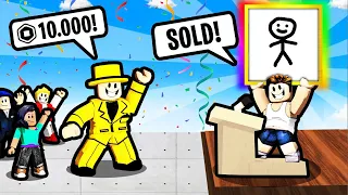 I SOLD THE MOST EXPENSIVE ART in Starving Artist!.. - Roblox