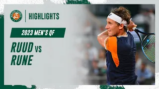 Ruud vs Rune Quarter-final Highlights | Roland-Garros 2023