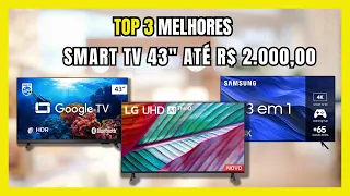 [MELHOR TV DE 2024] 🚫 AS 3 MELHORES TV SMART 43’! Smart Tv 43 Boa e Barata Para Comprar