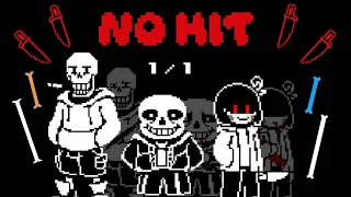 No Hit BAD TIME TRIO (Extreme Difficulty) - full version |Undertale Fan-Game|