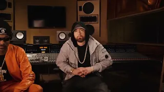 Snoop Dogg and Eminem chatting about how Eminem forgot he was in the "Still D.R.E." video