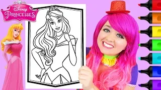 Coloring Princess Aurora Sleeping Beauty Disney Coloring Page Prismacolor Markers | KiMMi THE CLOWN