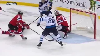 In final seconds Blake wheeler hits the post twice