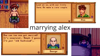 marrying alex in stardew valley