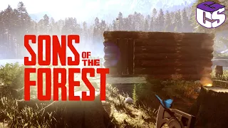 Sons of the forest #2 - 🌳 Épül a kis ház a tónál! 🌲