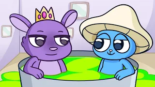 One Day with Garten Of BanBan and Smurf Cat // (Garten Of BanBan 4 Animation)