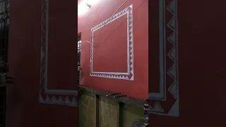 Traditional Warli painting work on wall