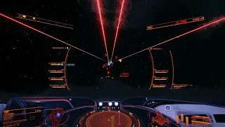 Elite Dangerous All Lasers Expert Cutter Solo Elite Wing Mission with 7 Beam Lasers without Heatsink