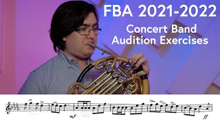 FBA 2021-2022 All-State Concert Band (9th-10th Grade) Audition Guide | Scott Leger, Horn