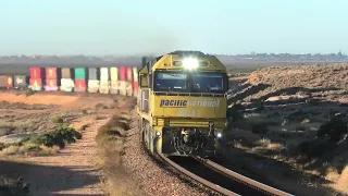 Australia's Biggest Cross-Country Freight & Passenger Trains (Double Stack, Steel, Grain & Ore)