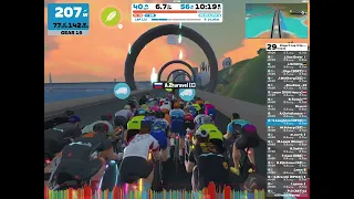 Zwift Lap it up Stage 3 Seaside Sprint cat c 17:10