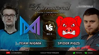 🔴Team NIGMA vs Spider Pigzs | The International 10: Western Europe Qualifier [RU]