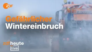 Schnee, Eisregen und Glätte: Das aktuelle Winterwetter und wo es gefährlich bleibt | ZDFheute live