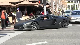 Lamborghini Aventador with DMC Kit driving like a grandma in Beverly HIlls.