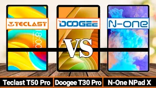 Teclast T50 Pro VS Doogee Tab T30 Pro VS N One NPad X