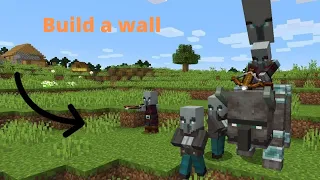 How to build a raid-proof wall around a village in Minecraft