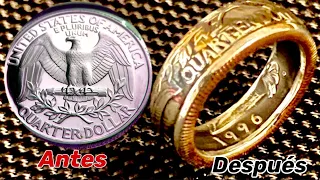 Cómo hacer Anillos con Monedas-How to make coin rings