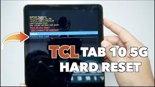 TCL Tab 10 5G How to Hard Reset Removing PIN, Password, pattern