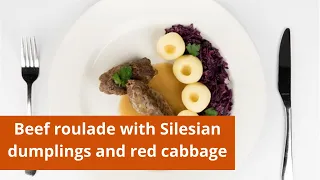 Beef roulade with Silesian dumplings and red cabbage - Kuchnia Otwarta Restaurant - Silesian Tastes