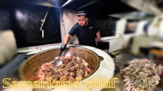 Every day 150kg legendary Samarkand plov being prepared with unrepeatable skills!