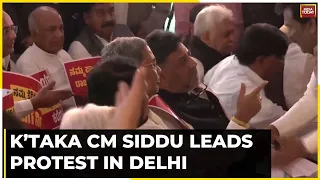 BJP Protest Near Karnataka Assembly To Counter Siddaramaiah's 'Chalo Delhi' Protest