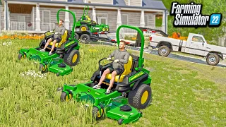 $1,000,000 MOWING & LANDSCAPING BUSINESS! (ROLEPLAY) | FARMING SIMULATOR 22