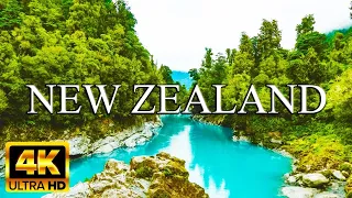 New Zealand 4K. Relaxing Music With Stunning Beautiful Nature (4K Video Ultra HD)