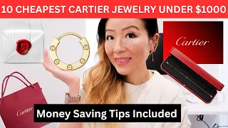 10 CHEAPEST CARTIER JEWELRY UNDER $1000 | CHEAPEST CARTIER JEWELRY TO BUY NOW |Cheapest fine jewelry