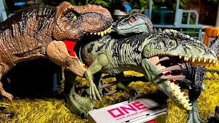 【恐竜】ジュラシック・ワールド 新たなる支配者 ギガノトサウルスvsティラノサウルスをマテルフィギュア（MATTEL) で再現！Jurassic World Dominion