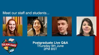 Postgraduate Students' Live Q&A // University of Glasgow