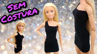 Vestido Sem Costura Para Bonecas |Como Fazer Roupas Para Barbie | Fácil