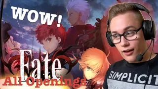 I AM LOST WITH THE STORY.. BUT WOW!! | FIRST TIME REACTION ALL FATE SERIES OPENINGS