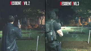 Resident Evil 2 Remake Vs Resident Evil 3 Remake Police Station Comparison