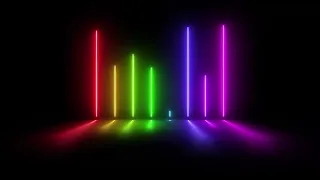 Multi-colored neon equalizer Background looping animation Screensaver Wallpaper