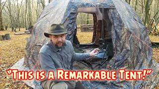 Relaxing Solo Camping at the Smartest Hot Tent with Tent Stove |  by Kent Survival