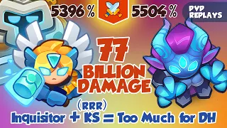 Inquisitor + Knight Status (RRR) = 77 Billion BEAT Demon Hunter | PVP Rush Royale