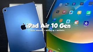 iPad Air 10th gen (blue) unboxing 💌 | Asmr unboxing + Lofi music | ipad aesthetic setup