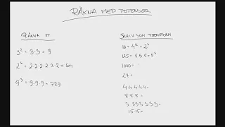 Hur man räknar med potenser - Åk 6 - Ingrid
