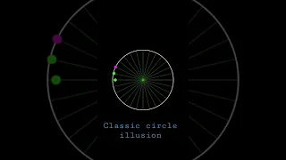 Classic circle illusion #shorts #mathshorts #manim #math #illusion