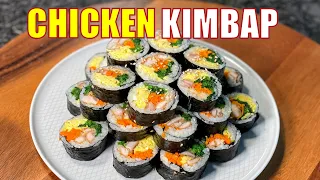 Crispy Chicken Kimbap Recipe! | 바삭한 닭고기김밥😍💛