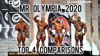 Mr Olympia 2020 Top 4 Comparisons