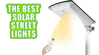 The Best Solar Street Lights! Outdoor, Dusk to Dawn with Remote Control!  WOW